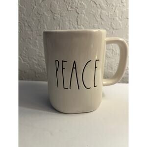 Rae Dunn PEACE Ceramic Coffee Tea Mug Cup 16 oz Large Ivory by Magenta Artisan